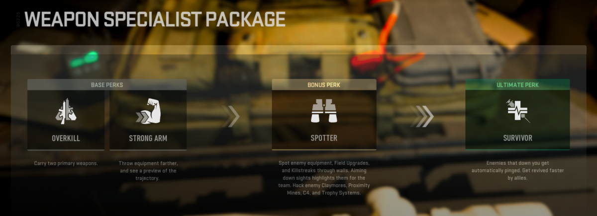 Weapon Specialist Package 