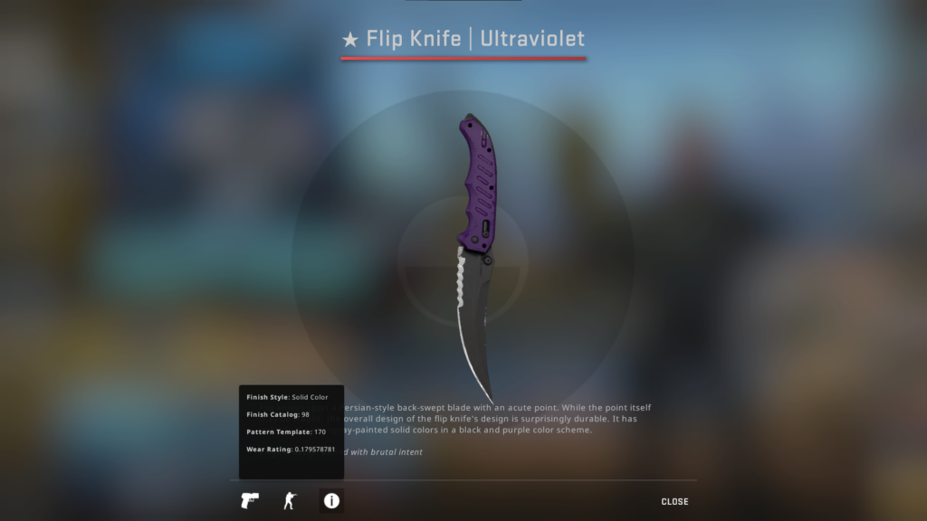 Flip Knife Ultraviolet FT