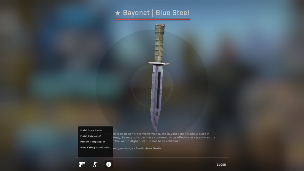 Bayonet Blue Steel WW