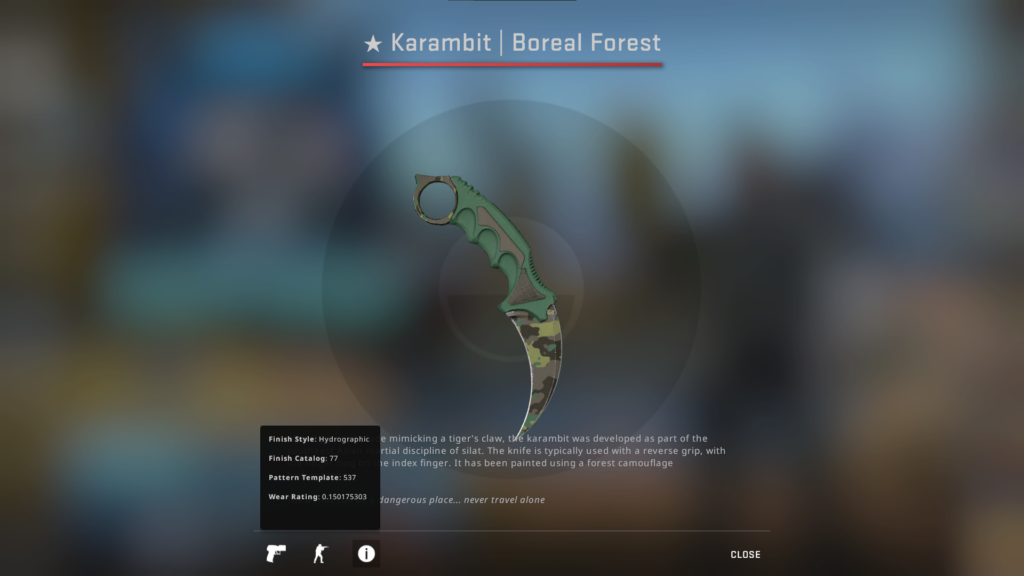 Karambit Boreal Forest FT