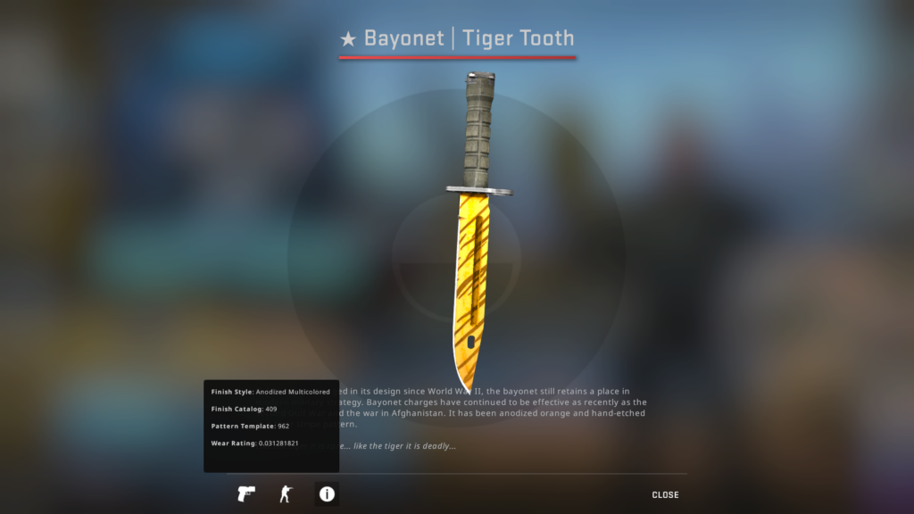 Bayonet Tiger Tooth FN