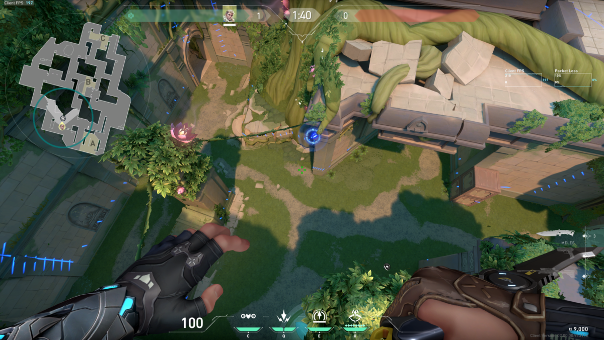 The recon will land on the edge and will give you info on the defending sightlines.